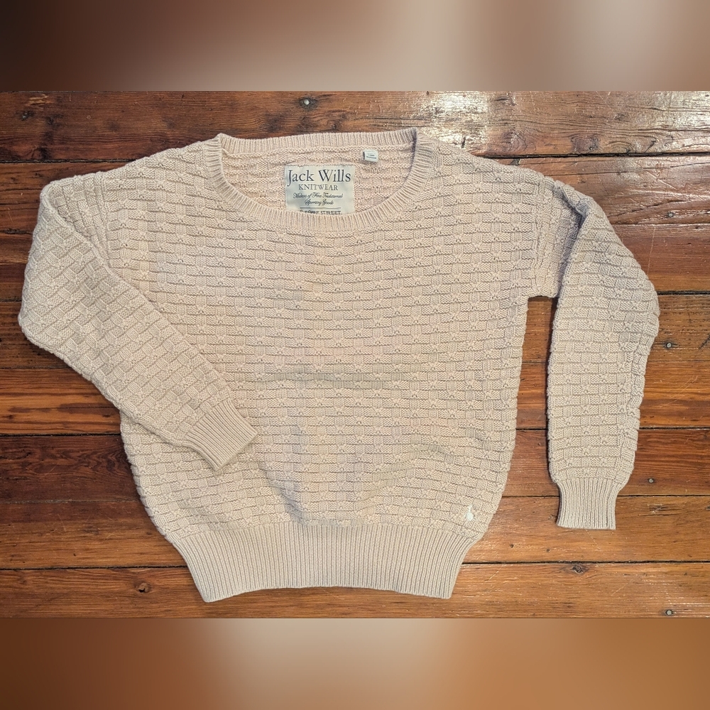 Jack Wills Light Beige Textured Sweater